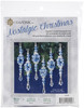 Solid Oak Nostalgic Christmas Beaded Crystal Ornament Kit-Blue Crystal Ice Drops Makes 6 - NCHBOK-022 - 845227051998