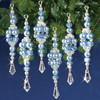 Solid Oak Nostalgic Christmas Beaded Crystal Ornament Kit-Blue Crystal Ice Drops - NCHBOK-022