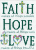 Design Works Counted Cross Stitch Kit 5"X7"-Faith (14 Count) - DW3297