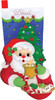 Design Works Felt Stocking Applique Kit 18" Long-Cocoa & Cookies - DW5261