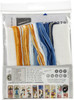 Vervaco Counted Cross Stitch Bookmark Kit 2.4"X8" 2/Pkg-Blue Feathers (14 Count) V0170379