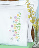 Jack Dempsey Stamped Pillowcases W/White Lace Edge 2/Pkg-Field Of Flowers - 1800 928