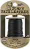 Pepperell Crafts Tony's Faux Leather Lacing 1/8"X50ft-Black FLRPL-01 - 725879140168