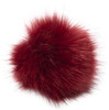 Pepperell Braiding Faux Fur Pom With Loop-Dark Rouge FFPALL-18
