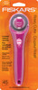 Fiskars Sparkle Rotary Cutter 45mm-White - F197954 - 020335063303 Fiskars Sparkle Rotary Cutter 45mm-White - F197954 - 020335063303