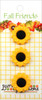 Buttons Galore Fall Buttons 3/Pkg-Sunflowers - FA3-122 - 840934060455