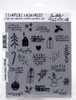 Tim Holtz Cling Stamps 7"X8.5"-Seasonal Scribbles - CMS-LG-386 - 644216927029