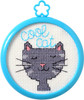 Bucilla/My 1st Stitch Mini Counted Cross Stitch Kit 3" Round-Cool Cat (14 Count) -WM46434E