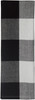 Dunroven House Flat Weave Tea Towel 20"X28"-Black & White 3" Check 819-BLK