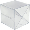 Deflecto Stackable X-Divided Storage Organizer-6"X6"X6" Clear - 350201CR