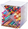 Deflecto Stackable X-Divided Storage Organizer-6"X6"X6" Clear - 350201CR
