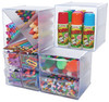 Deflecto Stackable Open Cube Storage Organizer-6"X6"X6" Clear - 350401CR