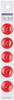 Slimline Buttons Series 1-Red 2-Hole 3/4" 5/Pkg SL1-43 - 052278322032