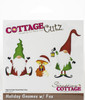CottageCutz Dies-Holiday Gnomes W/Fox, 4.7"X3.1" CC681 - 819038025882