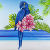Leisure Arts Diamond Art Intermediate Kit 12"X12"-Blue Parrot 49297