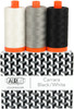 Aurifil 50wt Cotton Color Builder Thread Collection-Carrara Black/White - AC50CP3-012