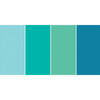 American Crafts Color Pour Pre-Mixed Paint Kit 4/Pkg-Tidal Wave - 348500