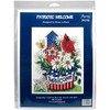 Imaginating Counted Cross Stitch Kit 7.5"X10"-Patriotic Welcome (14 Count) I2923 - 054995029232