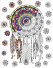 Design Works/Zenbroidery Stamped Embroidery Kit 14"X18"-Trendy Dream Catcher DW4036