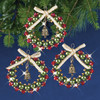Solid Oak Nostalgic Christmas Beaded Crystal Ornament Kit-Ruby, Green & Gold Bell Wreaths - NCHBOK-017 Solid Oak Nostalgic Christmas Beaded Crystal Ornament Kit-Ruby, Green & Gold Bell Wreaths - NCHBOK-017