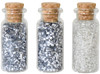 Craft Decor Glitter & Seed Bead Accent Vials 3/Pkg-Silver CD474-E