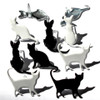 Eyelet Outlet Shape Brads 12/Pkg-Silhouette Cat - QBRD2-16