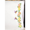 Tobin Stamped For Embroidery Pillowcase Pair 20"X30"-Hummingbird - T232091