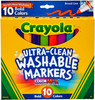 Crayola Ultra-Clean Color Max Broad Washable Markers 10/Pkg-Bold Colors 58-7853 - 071662078539