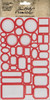 Idea-Ology Classic Label Stickers 152/Pkg-Red/White - TH93959 - 040861939590