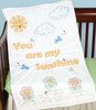 Jack Dempsey Stamped White Quilt Crib Top 40"X60"-You Are My Sunshine 4060 925