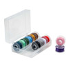 SINGER Transparent Plastic Class 15J Bobbins Threaded-Assorted Colors 12/Pkg 02148