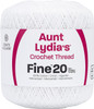 Aunt Lydia's Fine Crochet Thread Size 20-White - 181-201 - 00736507674870073650767487