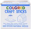 Pepperell Crafts Craft Sticks 500/Pkg-Colored 70787 - 725879101572