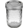 12 Pack Ball(R) Quilted Crystal Jelly Jar-1/2 Pint, 8 Oz 81200