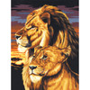 Royal Paint By Number Kit Artist Canvas Series 9"X12"-Lion & Lioness PCS-3