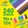 Crayola Construction Paper Pad 9"X12"-240 Sheets 99-3200