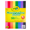 Crayola Construction Paper Pad 9"X12"-96 Sheets - 99-3000 - 071662893002