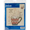 Janlynn Mini Counted Cross Stitch Kit 5"X6"-Friends & Coffee (14 Count) - 80-0462 - 049489804624
