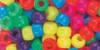 The Beadery Pony Beads 6mmX9mm 900/Pkg-Neon Multicolor - 750V-077