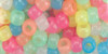 The Beadery Pony Beads 6mmX9mm 900/Pkg-Glow Multicolor - 750V-285