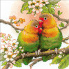 RIOLIS Counted Cross Stitch Kit 7.75"X7.75"-Lovebirds (14 Count) R1780