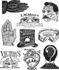 Tim Holtz Cling Stamps 7"X8.5"-Eclectic Adverts CMS-372