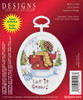 Janlynn Mini Counted Cross Stitch Kit 2.75" Oval-Let It Snow (18 Count) - 21-1058 - 029064210583