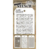 Tim Holtz Mini Layered Stencil Set 3/Pkg-Set #17 - MTS-17