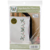 Tobin Stamped For Embroidery Pillowcase Pair 20"X30"-Aqua Butterfly T232109 - 021465321097