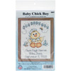 Design Works Counted Cross Stitch Kit 5"X7"-Baby Boy Chick Birth Record (14 Count) DW2897 - 021465028972