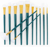 Royal&Langnickel(R) White Taklon LongHandle Value Brush Pack-Medium, 12/Pkg - RSET9310
