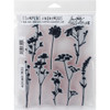Tim Holtz Cling Stamps 7"X8.5"-Wildflowers - CMS-253 - 019962670022