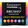 Brusho Crystal Colours Craft Spritzer Set 6/Pkg-Assorted Colors - BASS06 - 50601338550715060133855071