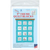 Jack Dempsey Themed Stamped White Quilt Blocks 9"X9" 12/Pkg-Kittens 737 679 - 013155526790